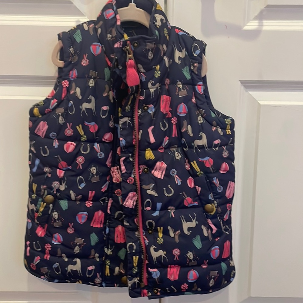 Girls Equestrian themed vest. Size 6